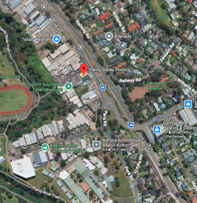 Plenty Valley Printing Location